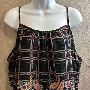 #139 Sugar+l!ps, Paisley print cold shoulder, Boho top size XS